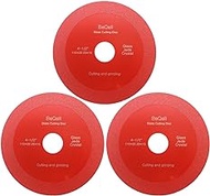 Glass Cutting Disc 4-1/2 Inch 3pcs BeQell Diamond Saw Blade for Glass,Jade,Wine Bottles,Tile,Ceramic,Marble,Ultra-Thin Saw Blade Wheel Diamond Cutting Disc for Angle Grinder with 7/8" Arbor Hole