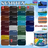 Beger Synotex สีทาหลังคา ขนาด 3L สีทากระเบื้องหลังคา สีตัดขอบ ทาอิฐตัวหนอน สีทาวงกบ สีทาประตู สีทาหน้าต่าง สีทาพื้นสนาม