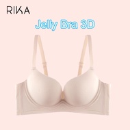RIKA Jelly Bra 3D บราไร้โครง สีดำ/ขาว ฟองน้ำบาง 7mm ไซส์ L-XXL