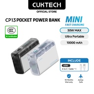 【3C  Certification】CUKTECH Mini Power Bank 10000mAh 30W Max Fastcharging Powerbank PD3.0 Digtal Disp
