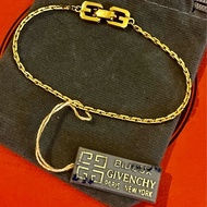 幾乎全新 Givenchy紀梵希古董幾乎未使用金色扣式手鍊