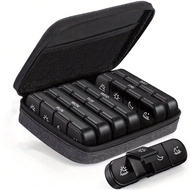 Weekly Pill Organizer 4 Times a Day with a Business Stylish Bag Portable Pill Box 7 Day with 28 Comp