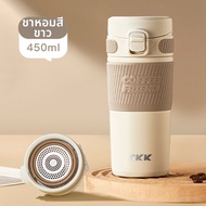 TKK แก้วกาแฟสแตนเลสหุ้มฉนวน 316 แก้วน้ำคู่รัก แก้วน้ำสำหรับรถยนต์แบบพกพา แก้วเก็บความร้อน คุณภาพดี ส
