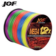 JOF X12 Fishing Line 300M 12 Strands Braided Fishing Line PE Line Zero Stretch Fishing Wire Fishing 