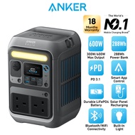Anker SOLIX C300 Portable Power Station 288Wh 300W(600W Surge) Power Bank 7-Ports 140W Two Way Fast 