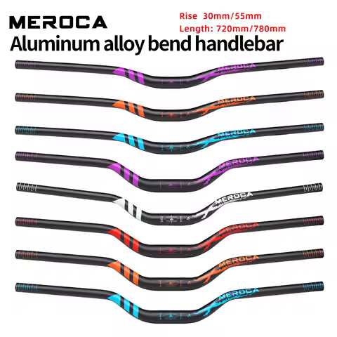 MEROCA Bicycle Handlebar 31.8mm Rise 30mm/55mm Lengthened 720mm/780mm High-strength Aluminum Alloy M