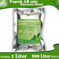 Pupuk Hidroponik Pekatan 1 Liter AB Mix Sayuran Daun 200 Liter