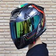 JIEKAI 310 Full Face Motorcycle Helmet with Dual Lens Stylish Fast Release Racing Helmet Moto DOT Approved