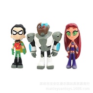 5 Patung Miniatur Teen Titans: Patung Mainan Model Teen Justice League Robin dan Nightwing untuk Hia