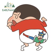 EARLFAMILY Crayon Shin-Chan รุ่น Q สติ๊กเกอร์รถยนต์รถจักรยานยนต์ Windows สเก็ตบอร์ดสติ๊กเกอร์กันน้ำแ