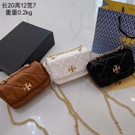 Tory Burch (Gift Box Packaging) Diamond Chain Underarm Bag Women New Style High-End Sense One-Shoulder Messenger Bag