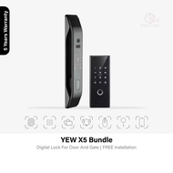 ( Free Installation ) Yew X5 Door Digital Lock + E-Gate Dual Fingerprint Bundle