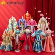 DONOVAN Doll's Hanfu Clothes DIY Kit, Dress Skirt Princess Toy Outfit, Fashion Designer Wear Handcrafts Handmade Doll's Dress Material Doll Accessories