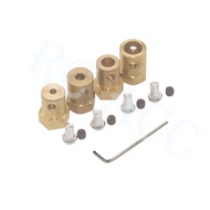 RC 1Pcs Brass Coupling Hexagon 2mm 3mm 3.17mm 4mm 5mm 6mm 8mm Wheel Hub Hex Adapter For 1/8 1/10 1/1