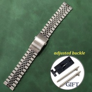 Solid Buckle Jubilee Watch Band for Seiko 316L Stainless Steel Watchband  Straight End Bracelet  20m