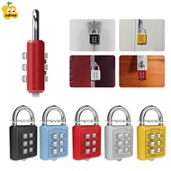 ADREE 6 Digit Button Password Lock Metal Travel Portable Backpack Zipper Lock