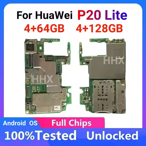 100% Tested Unlocked For Huawei P20 LITE Motherboard Full Chips OK Main Logic Board Tested Working 3