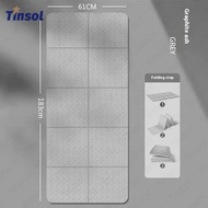 TINSOL 可折疊瑜珈墊 環保 TPE 折疊旅行健身運動雙面防滑 適用於普拉提和地板鍛煉