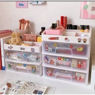 weconstore FAW-กล่องเก็บของเก็บเครื่องสำอางพร้อมลิ้นชักแบบตั้งโต๊ะ 3ชั้น