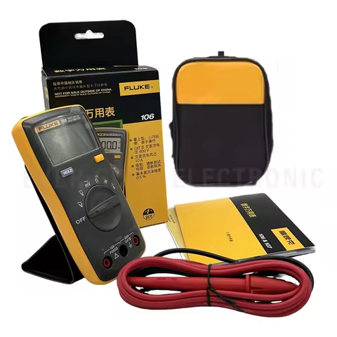 100% Original FLUKE 106 Handheld Digital Multimeter F106 With Soft Case
