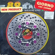 จานเบรค Giorno ขนาด 220มิล Abs 89racing แท้ จานแต่ง จีออโน่ จานเบรคแต่ง ตรงรุ่น ใส่ Click160 ABS ได้