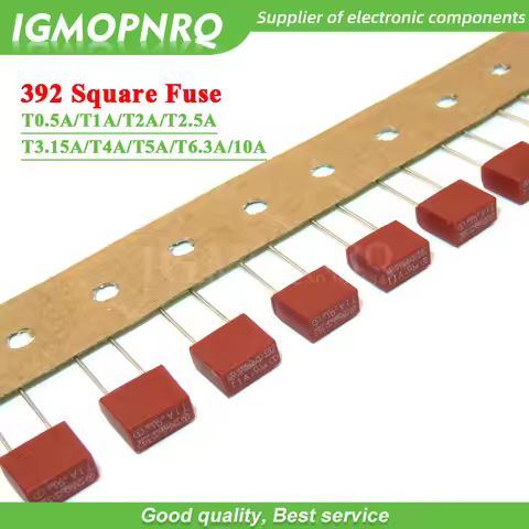 100pcs Fuse T2A T1A T3.15A T4A T5A T6.3A 250V 392 Square Plastic Fuse 0.5A LCD TV Power Board Common