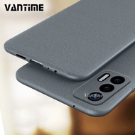 Vantime สำหรับ Realme GT 5G นุ่มหินทราย Ultra Thin Anti-เหงื่อลื่นด้านหลังเคสใส่โทรศัพท์