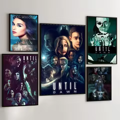 1PC Until Dawn Poster Movie Sticky Posters Retro Kraft Paper Sticker DIY Room Bar Cafe Aesthetic Art