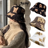 Bucket Wool Bucket Hat Printed Cute Bear Face JML08 MC MR &amp; MRS CAP Korean Style Hot Trend Cute Woolen Bucket Hat