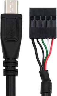 xiwai USB 2.0 9pin 10pin Motherboard Header to Micro USB 5Pin Adapter Extended Cable 1.65FT/50CM for