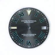 Đồng hồ sửa đổi chữ số La Mã Xanh quay số 28.5mm để phù hợp với nh35 nh36 hoàn toàn Cơ học Tự động c