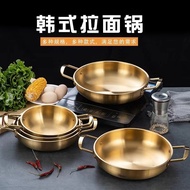 AT-🎇Stainless Steel Korean Tableware Seafood Pot Ramen Pot Household Soup Pot One-Person Hot Pot Instant Noodle Pot Pan