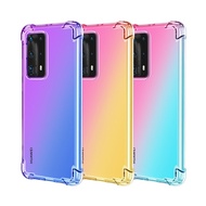 Solid Gradient Color Protective Case Huawei Y6P Y7P Y9S Honor9X 9XPro