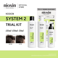 NIOXIN System 2 Kit Clear Thinning Hair Natural Set Of 3 Pieces (NIOXIN Shampoo Serum) Size 150 Ml.
