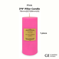 GE Candle Works Unscented 3" x 9" Pillar Candle *5 Color to choose*