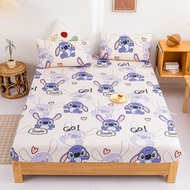 Alls Wonderland Cartoon Bedsheet Stitch Lotso Pooh Fittedsheet Soft Cute Child Bedsheet