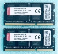 95%新 原裝 Kingston HS318LS11IB/8 HyperX DDR3L PC3L-14900 16Gb kit(8Gb x2) 1866MHz SODIMM 低電壓 記憶體 Lapto