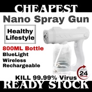 800ML wireless fogging machine blue light nano spray gun disinfectant machine