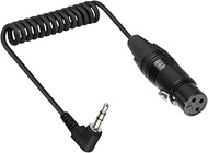 RIIEYOCA 3.5mm to XLR Coiled Cable,90 Degree Right Angle Female to Male XLR to 1/8 Inch Jack TRS Ste