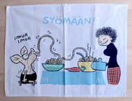 北歐二手雜貨芬蘭漫畫 Viivi 和 Wagner DELUX 純棉廚布