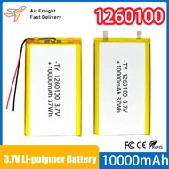 3.7V 10000mAH 1260100 Polymer lithium ion / Li-ion battery for TOY POWER BANK GPS Tablet pc-Duueir