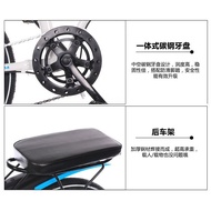 Folding Bicycle20Inch Variable Speed Shock Absorber Disc Brake for Adults Ultra-Light Children Student Portable with Small Bicycle
