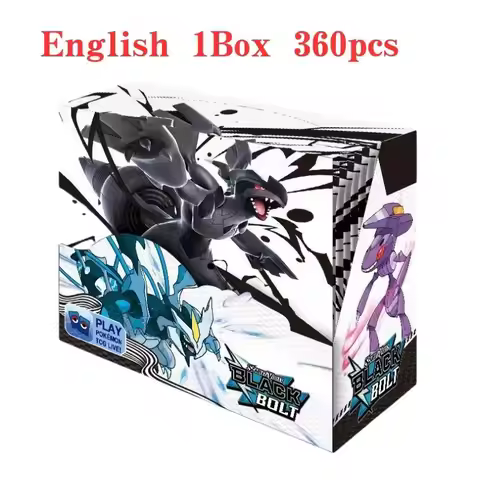 New 360 Pokémon Black Dragon White Dragon Card Pokémon Booster Sword Shield Series Pet Elf Flash Car