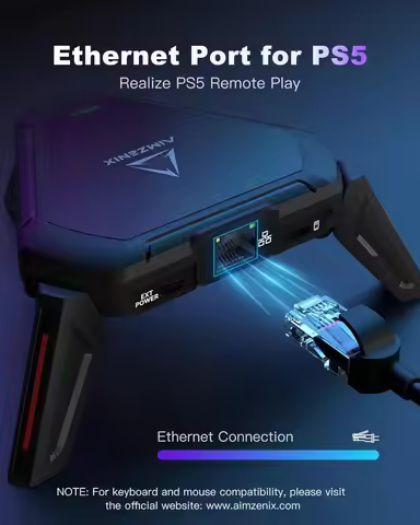AIMZENIX AX600 MONSTER Pro Keyboard & Mouse Adapter for PS5/PS4/Xbox Series X|S/Switch - Plug & Play
