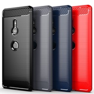 Soft Silicone Case For Sony Xperia XZ1 XZ2 Compact Casing Xperia XZ2 Premium XZ3 Carbon Fiber Textur