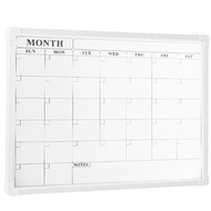 Small 16" X 12" Dry Erase Board with Plastic Frame Hanging Monthly Whiteboard Calendar for Wall
