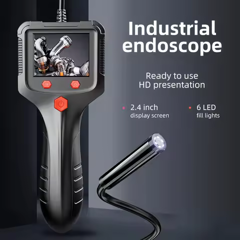 2.4" IPS Color Screen Endoscope Camera HD IP68 Waterproof 2M Cable Inspection Camera for Check Car P