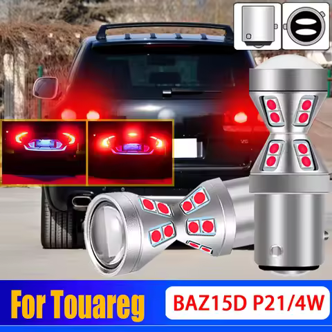 2PCS P21/4W 566 LED Tail Stop Brake Light Bulb BAZ15d 21/4W Lamp For Volkswagen VW Touareg 4.2 V8 FS