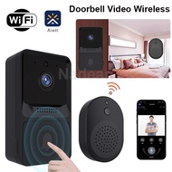 Intelligent wireless doorbell  battery remote home wifi doorbell chime monitoring video intercom color visual doorbell camera