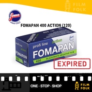 FOMAPAN 400 ACTION - 120 MEDIUM FORMAT B&W PHOTOGRAPHIC FILM ( EXPIRED )